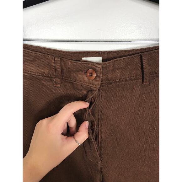Wilfred Free Aritzia Brown Modern Cargo Pants 6 Utility Pockets Cooler Weather - Picture 2 of 14